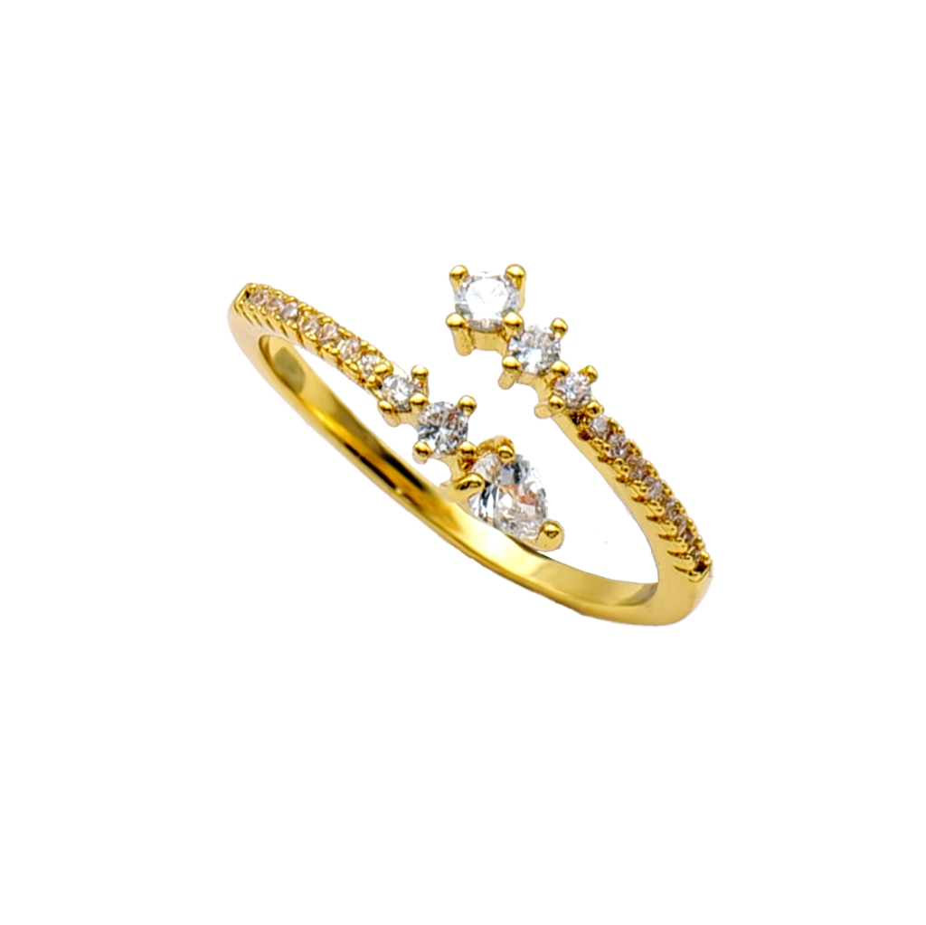 Radiant Teardrop Bypass Ring