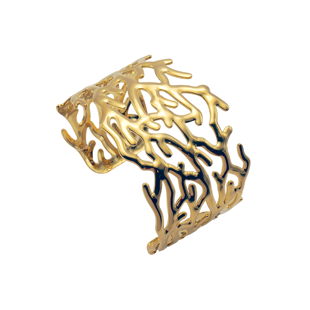 Gilded Coral Branch Cuff