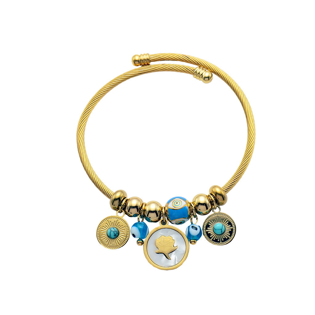 Gilded Celestial Charm Bangle