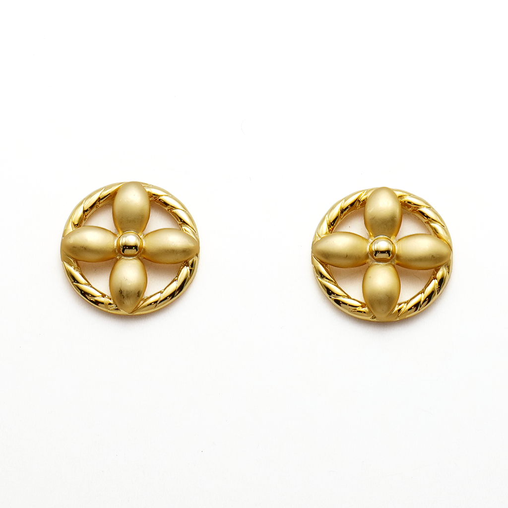 Golden Blossom Classic Stud Earrings