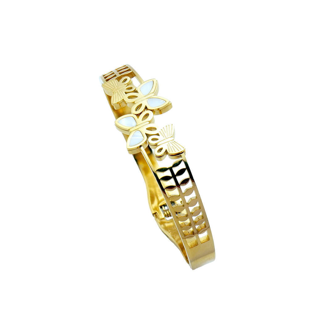 Gilded Butterfly Garden Bangle