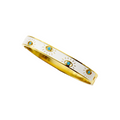 Gilded Enameled Sunlit Eye Bangle