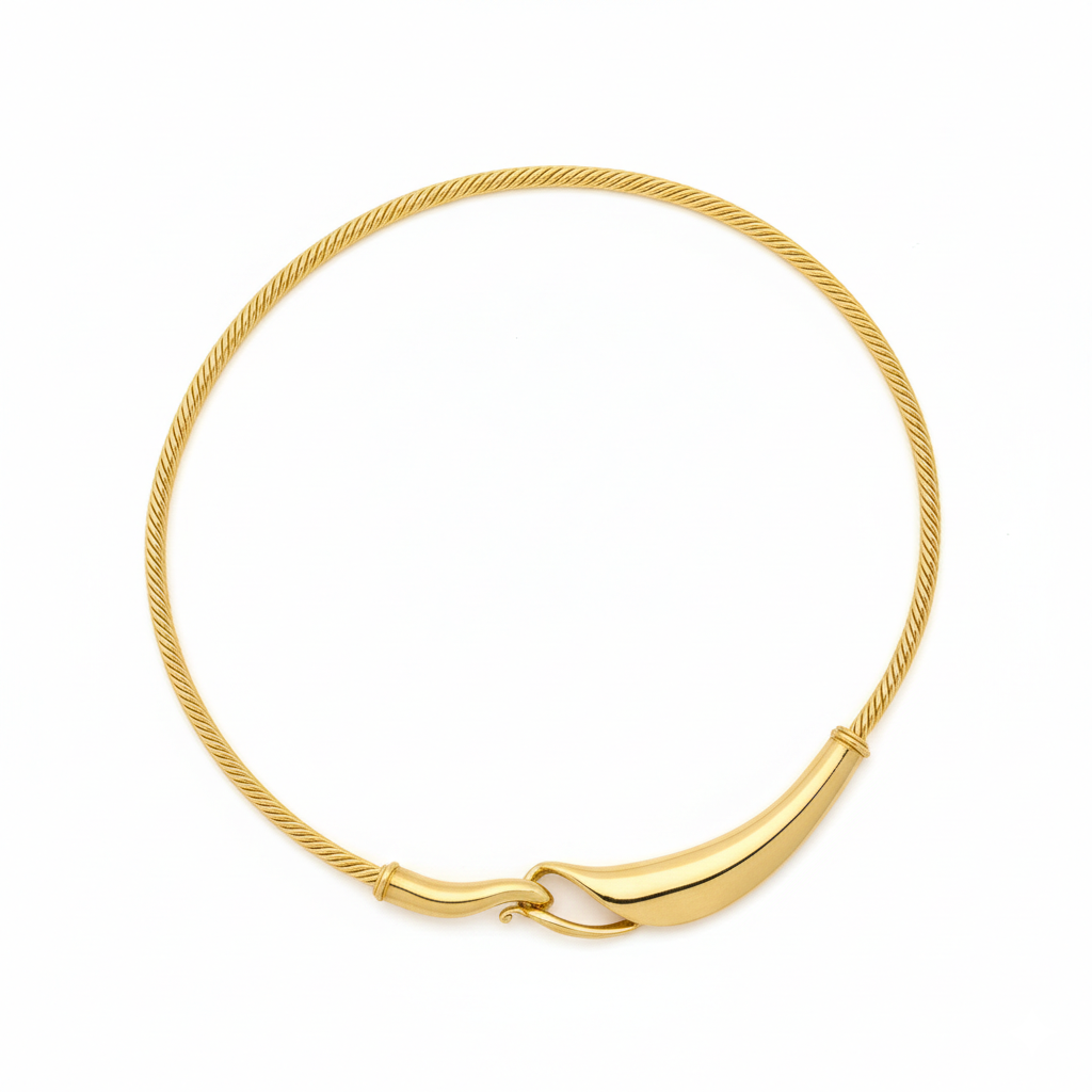 Celeste Curve Gold Hasli Necklace
