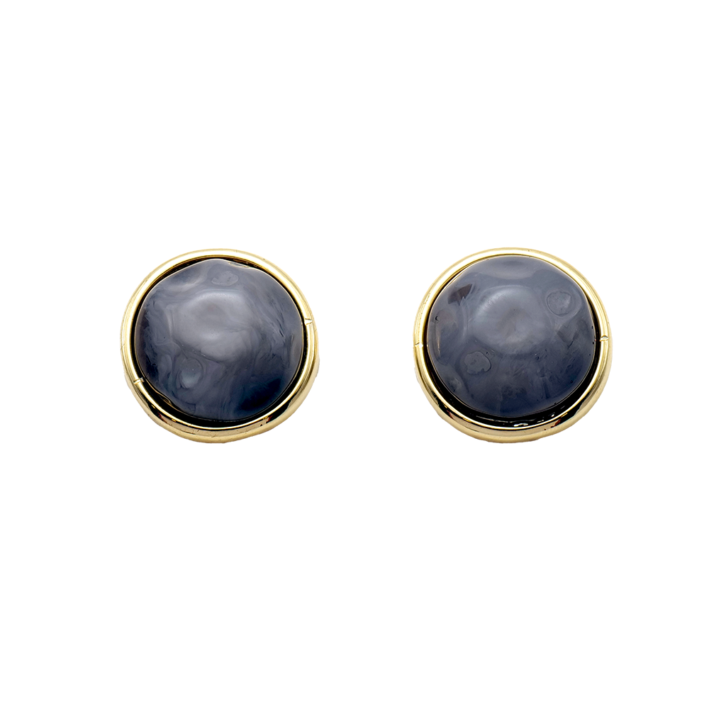 Gilded Slate Marble Studs