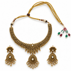 Antique Gold-Tone Floral Necklace Set