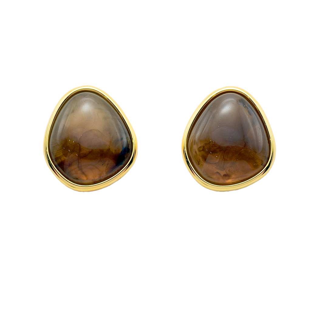 Gilded Mocha Pear Studs