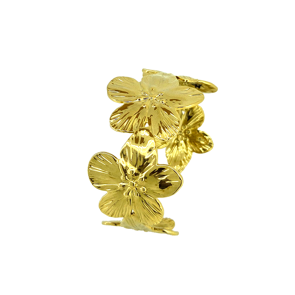 Golden Blossom Statement Bracelet