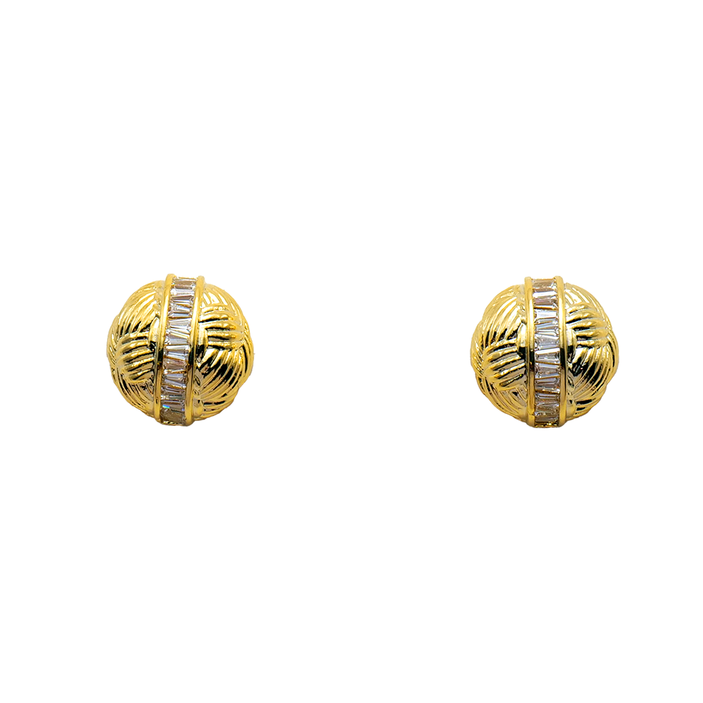 Gilded Crystal Orbit Studs
