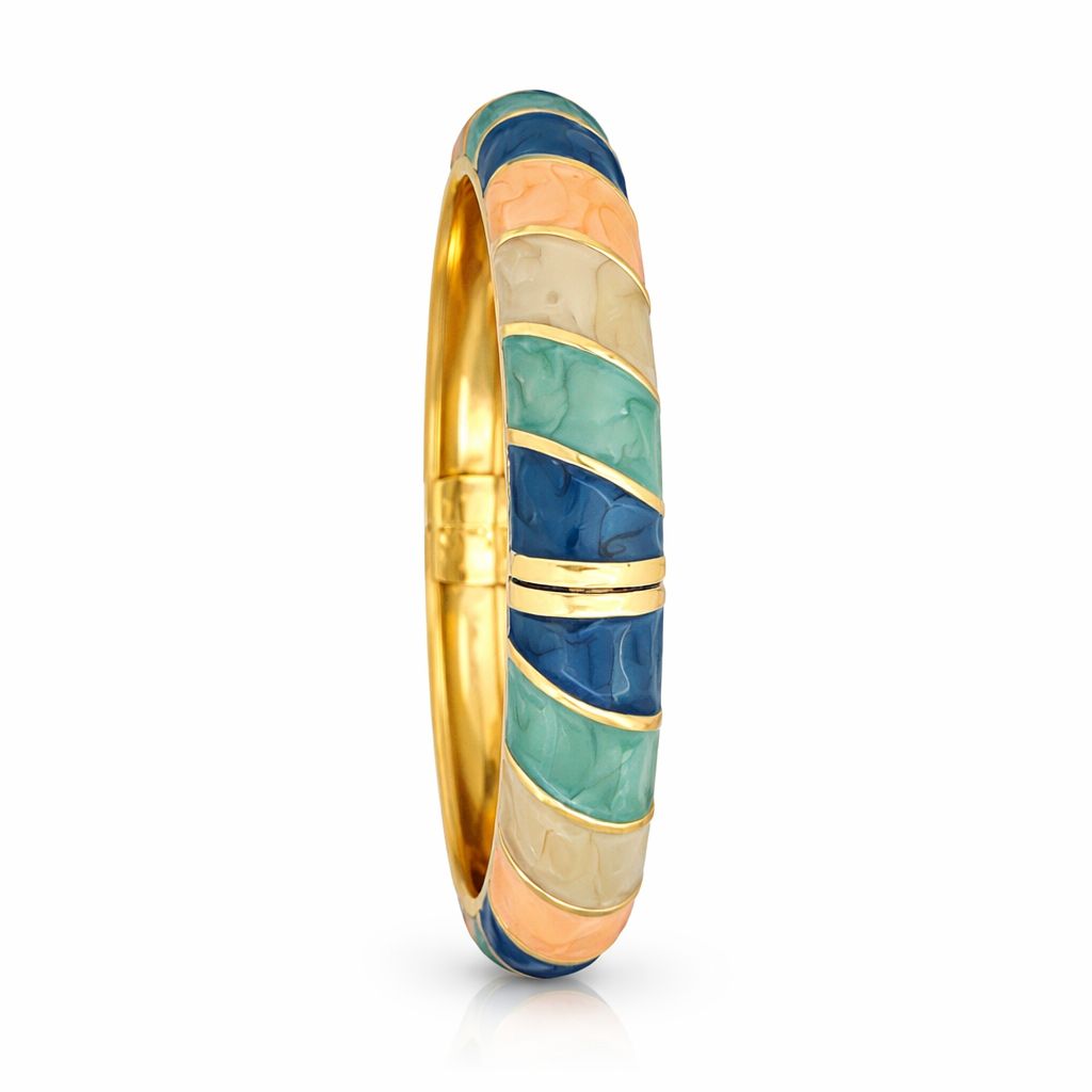 Pastel Mosaic Gold Bangle