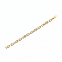Radiant Emerald-Cut Halo Tennis Bracelet