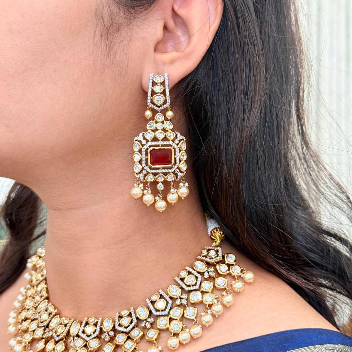Meera Kundan-Inspired Bridal Necklace Set