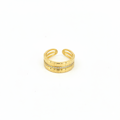 Aurelia Gold Crystal Cuff Ring