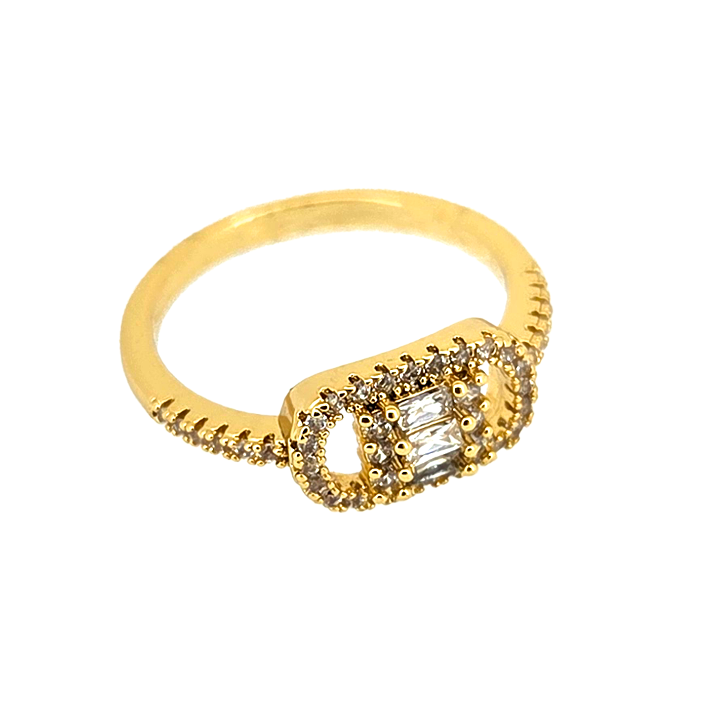 Golden Elegance Diamond Accent Ring