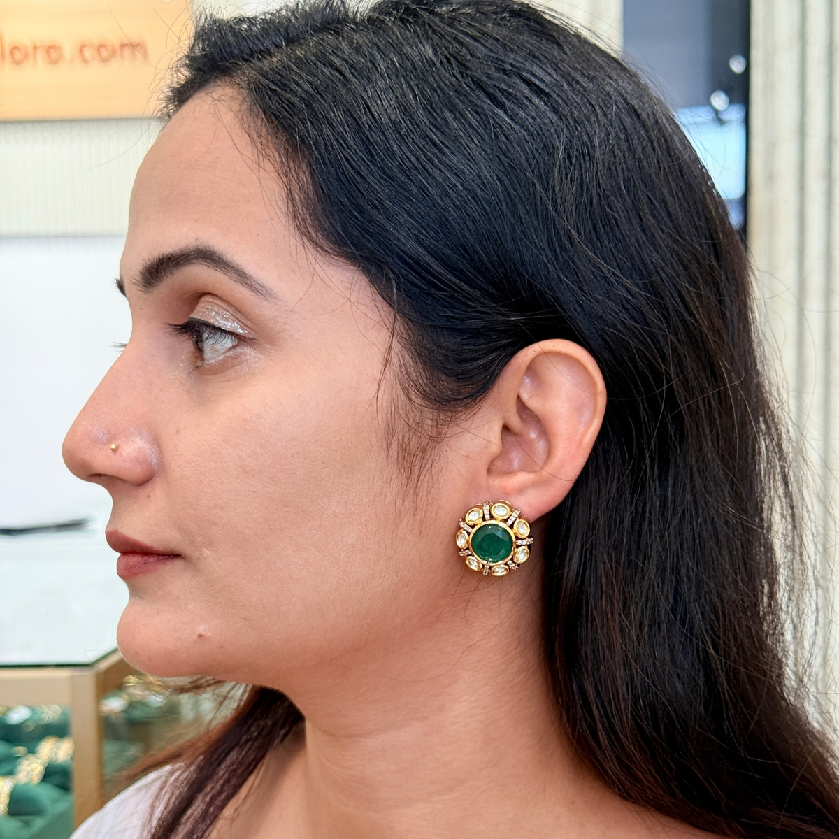 Kundan-Inspired Stud Earrings