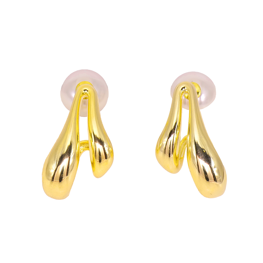 Radiant Abstract Gilded Drop Earrings