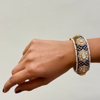 Ruby Pink Kundan-Inspired Polki Kada