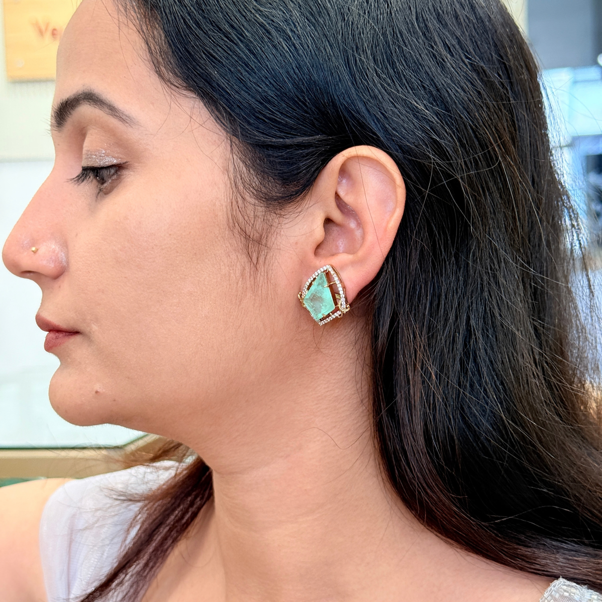 Crystal Statement Stud Earrings