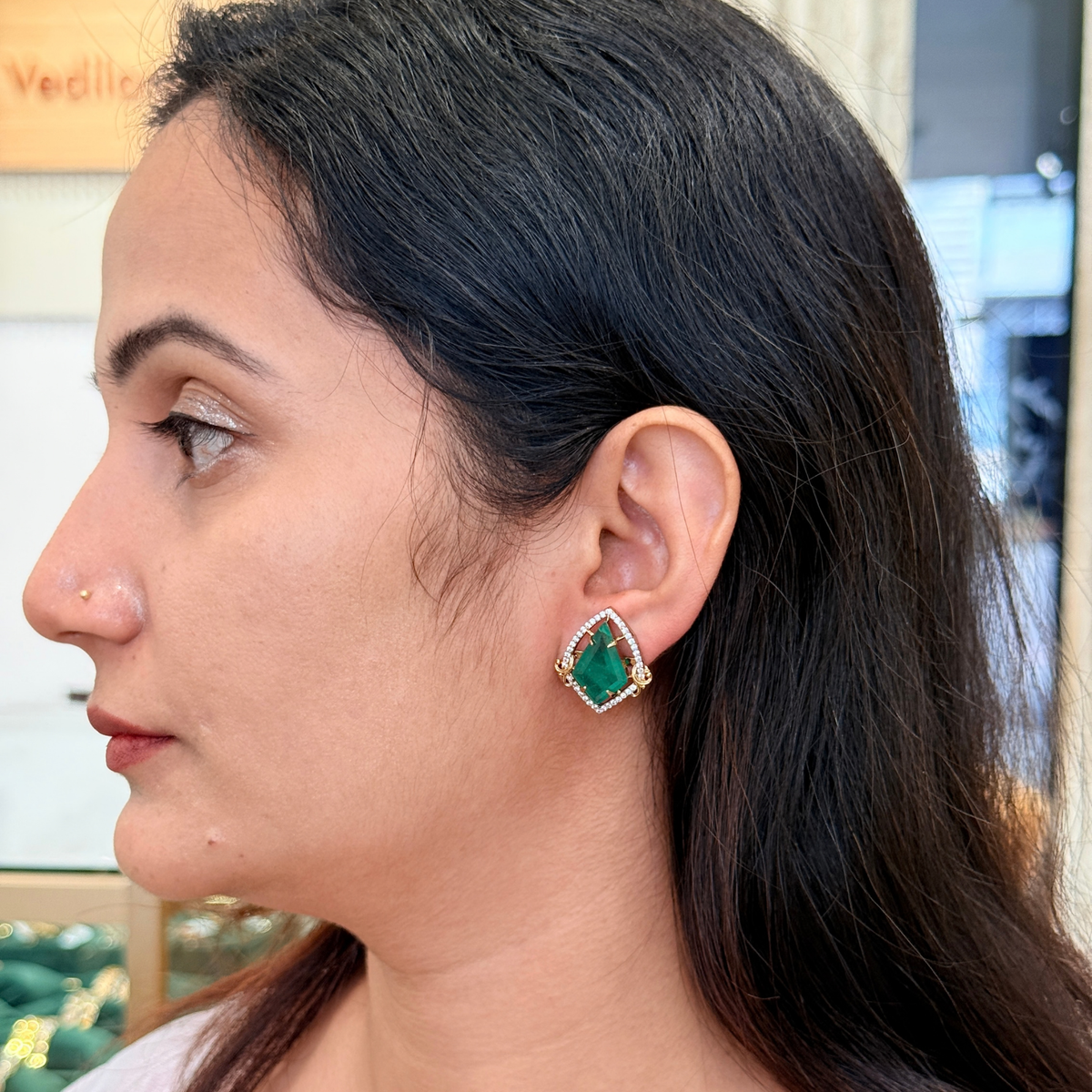 Crystal Statement Stud Earrings