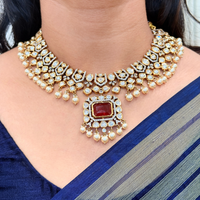 Emerald Kundan-Inspired Bridal Necklace Set