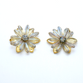Crystal Sunburst Petal Stud Earrings