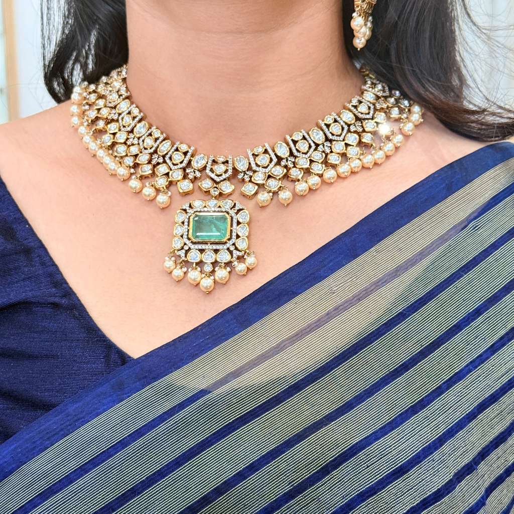 Meera Kundan-Inspired Bridal Necklace Set