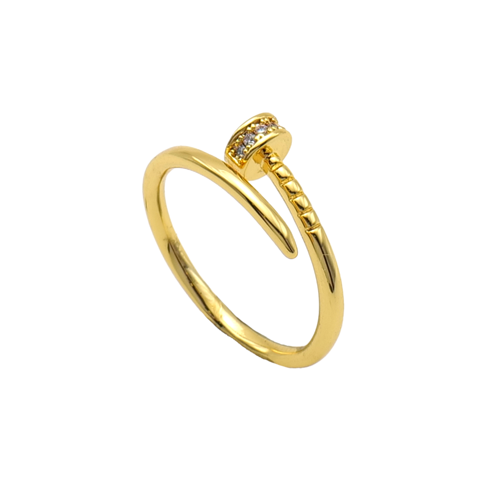 Gilded Nail Bypass Ring