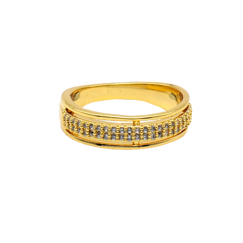 Gilded Dual-Row Eternity Band