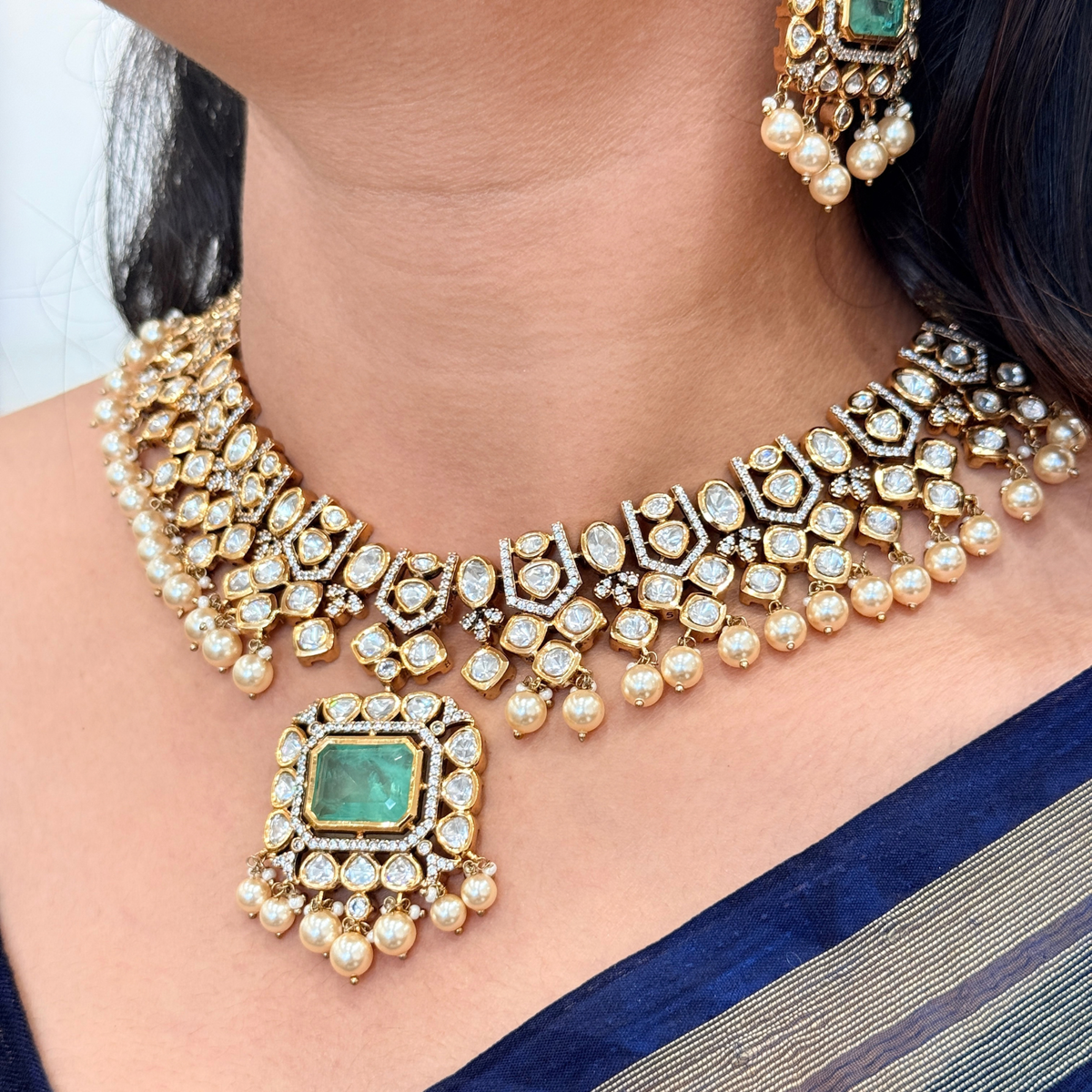 Meera Kundan-Inspired Bridal Necklace Set
