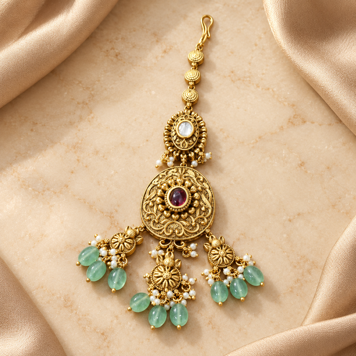 Mrinalini Kundan-Inspired Bridal Jewellery Set