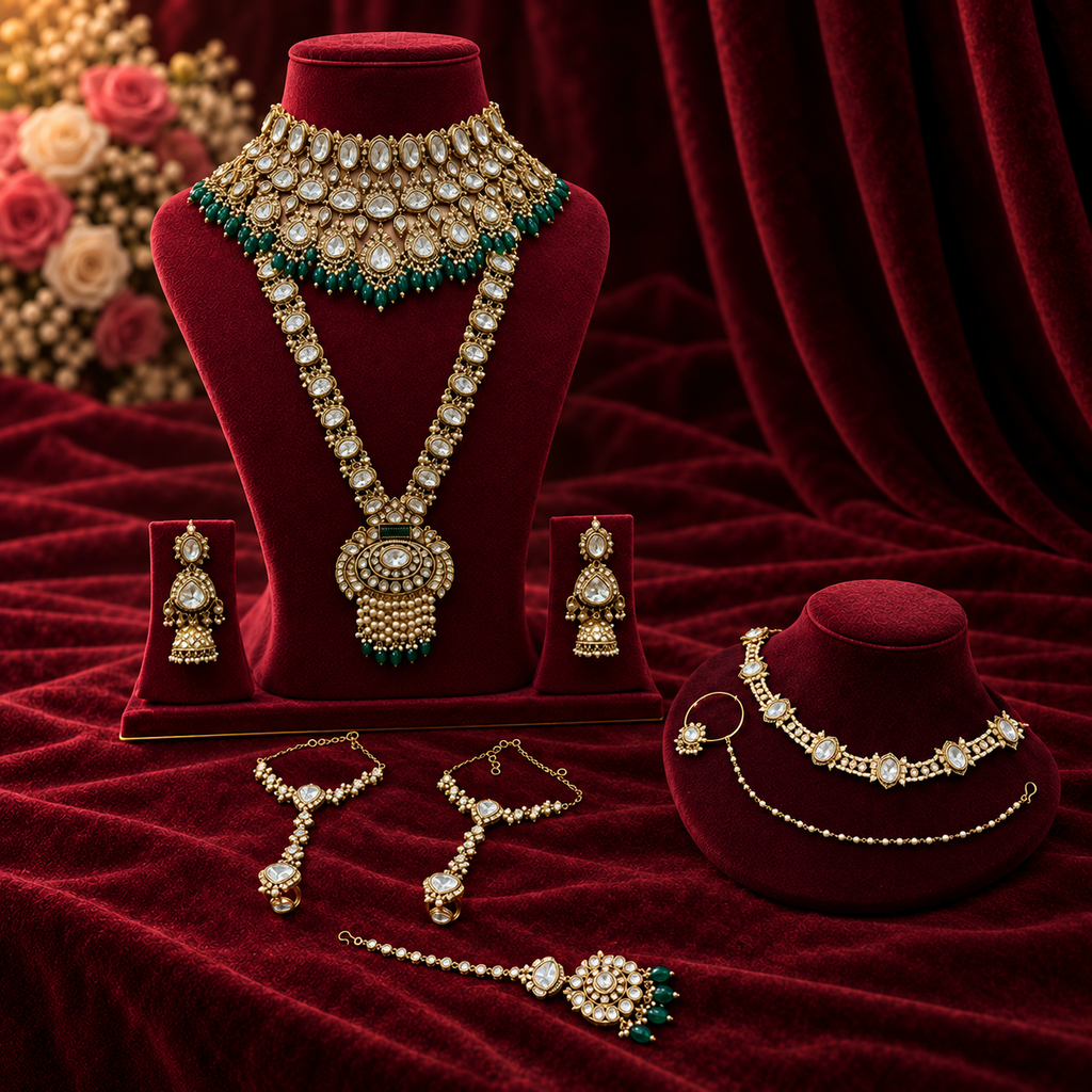 Meher Kundan-Inspired Bridal Jewellery Set