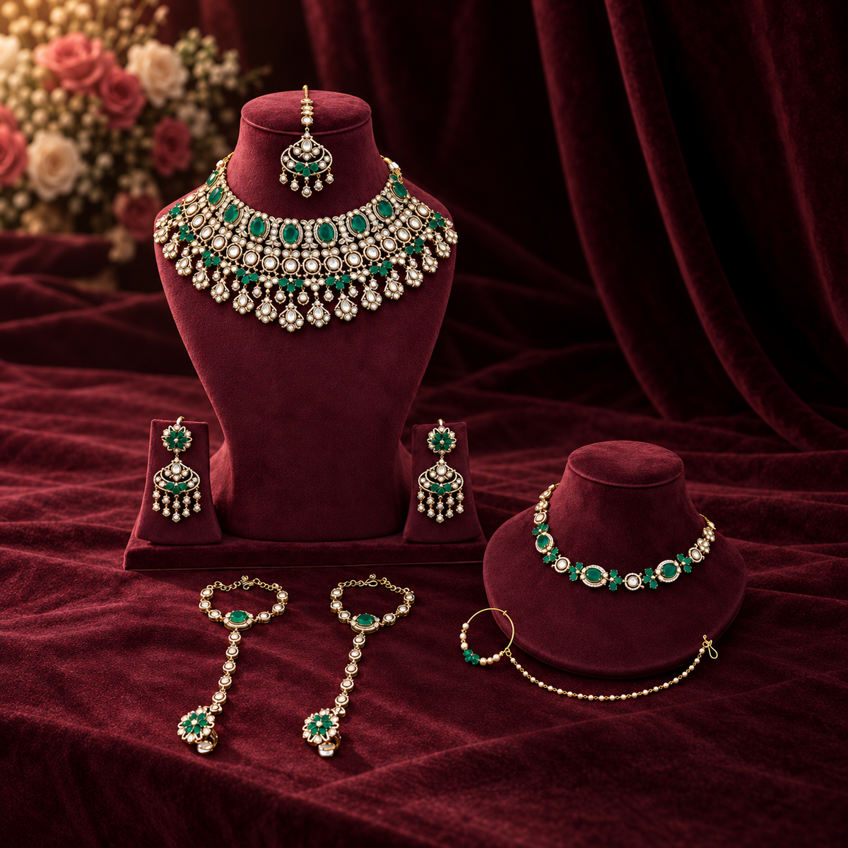 Rajwada Kundan-Inspired Bridal Jewellery Set