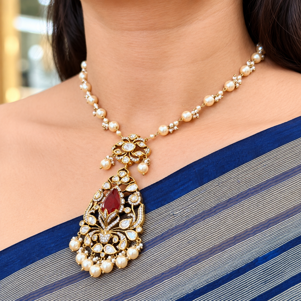 Myra Pearl-Style Necklace Set