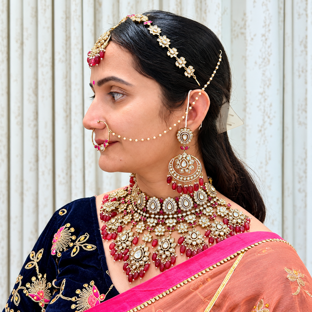 Rajshree Kundan-Inspired Bridal Jewellery Set