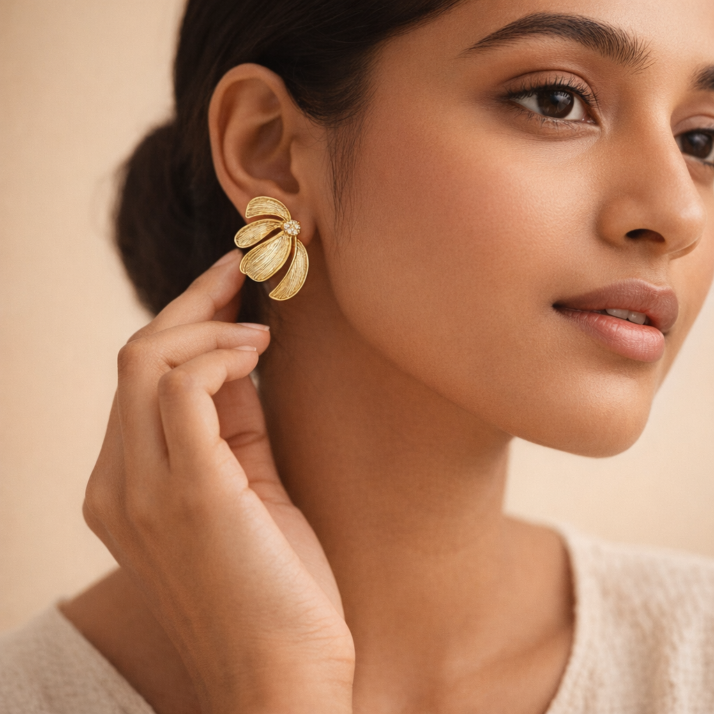 Golden Leaf Earrings