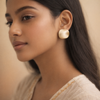 Gold-Tone Petal Radiance Stud Earrings