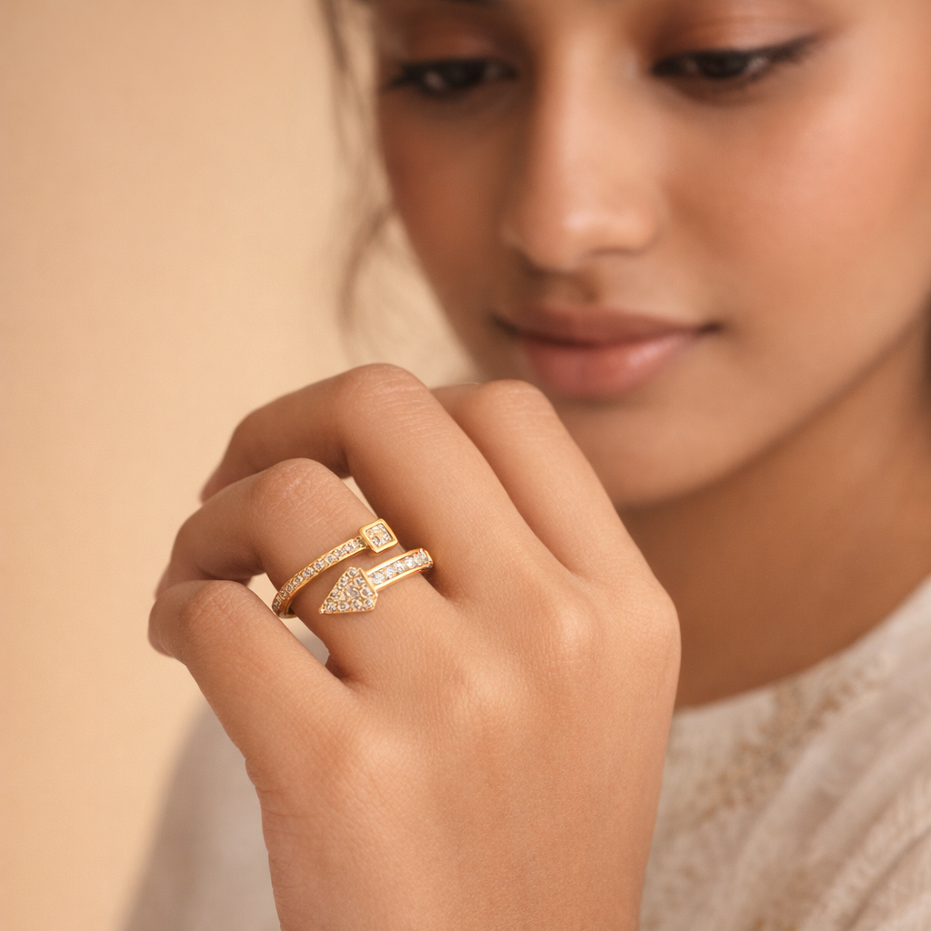 Gilded Archer Bypass Ring