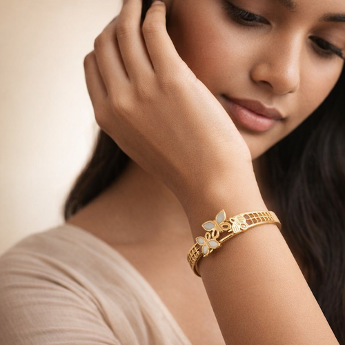 Gilded Butterfly Garden Bangle