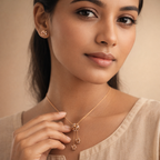 Floral Pendant Necklace Earring Set