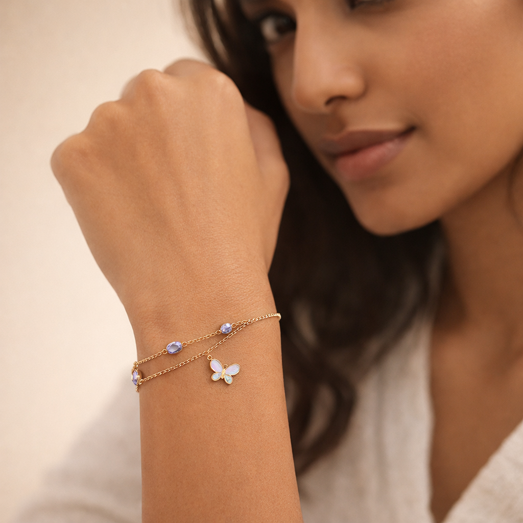 The Mariposa Pearl Double-Layer Bracelet