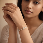 Gilded Teardrop Crystal Tennis Bracelet
