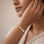 Trinity Clover Shell Slider Bracelet