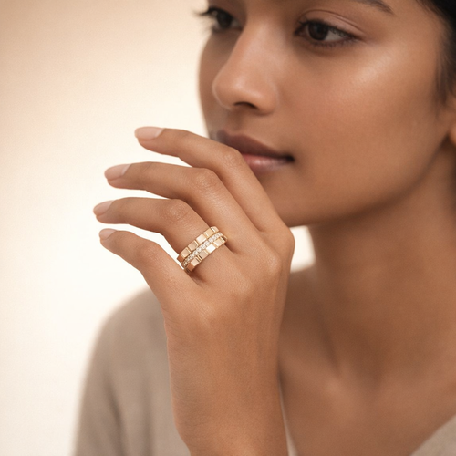 Aurelia Gold Crystal Cuff Ring