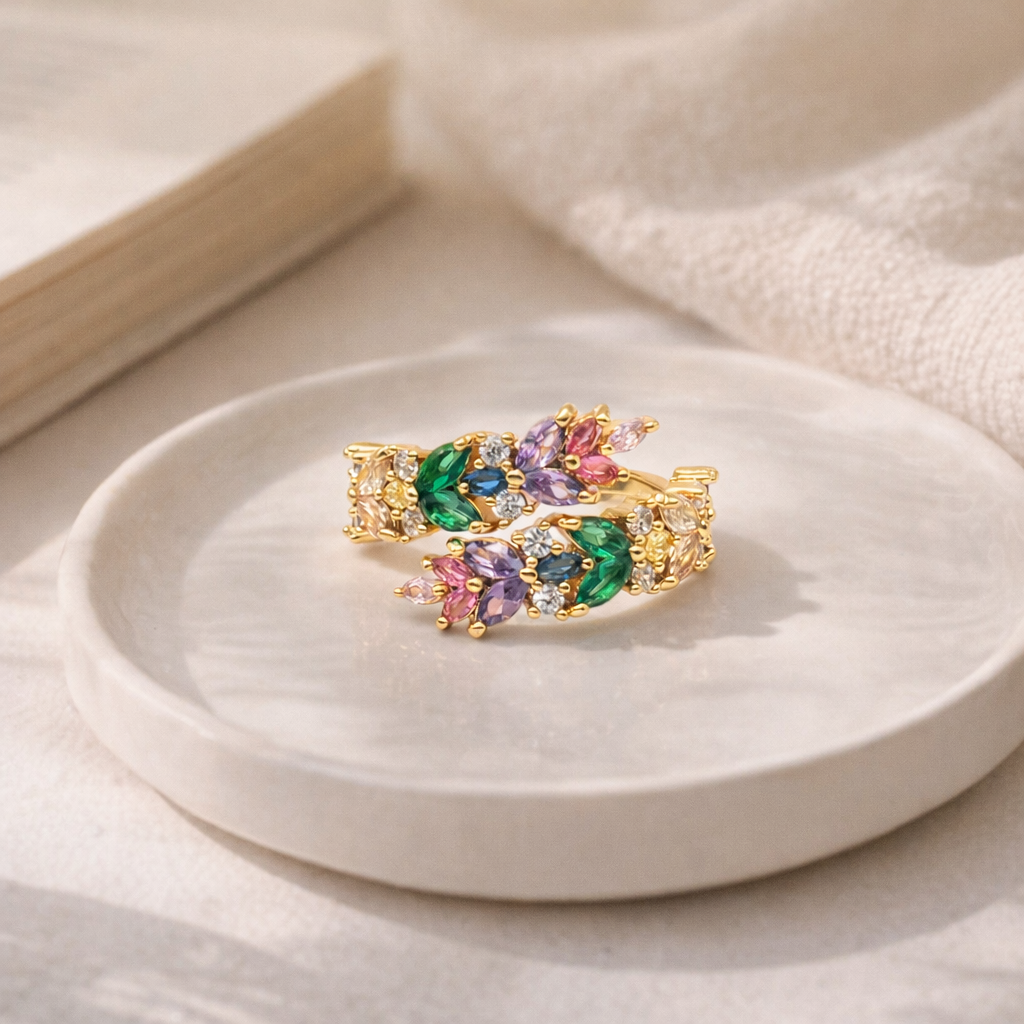 Enchanted Garden Multicolor Bypass Ring