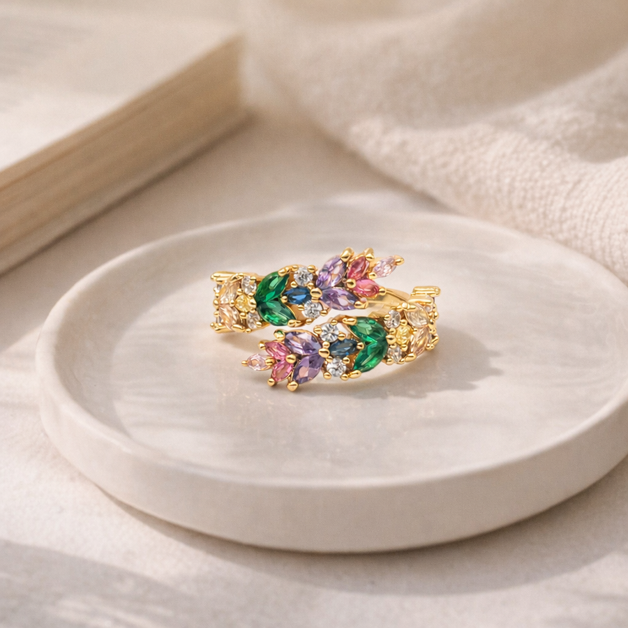 Enchanted Garden Multicolor Bypass Ring
