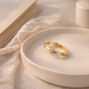 Gilded Braided Inlay Eternity Band