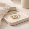 Golden Elegance Diamond Accent Ring