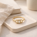 Golden Elegance Diamond Accent Ring