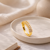 Radiant Cluster Wave Golden Ring