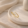 Radiant Teardrop Bypass Ring