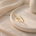 Radiant Teardrop Bypass Ring